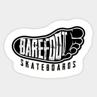 NOT SHINY - MATTE - TRUE BLACK -Barefoot Skateboards Logo Sticker